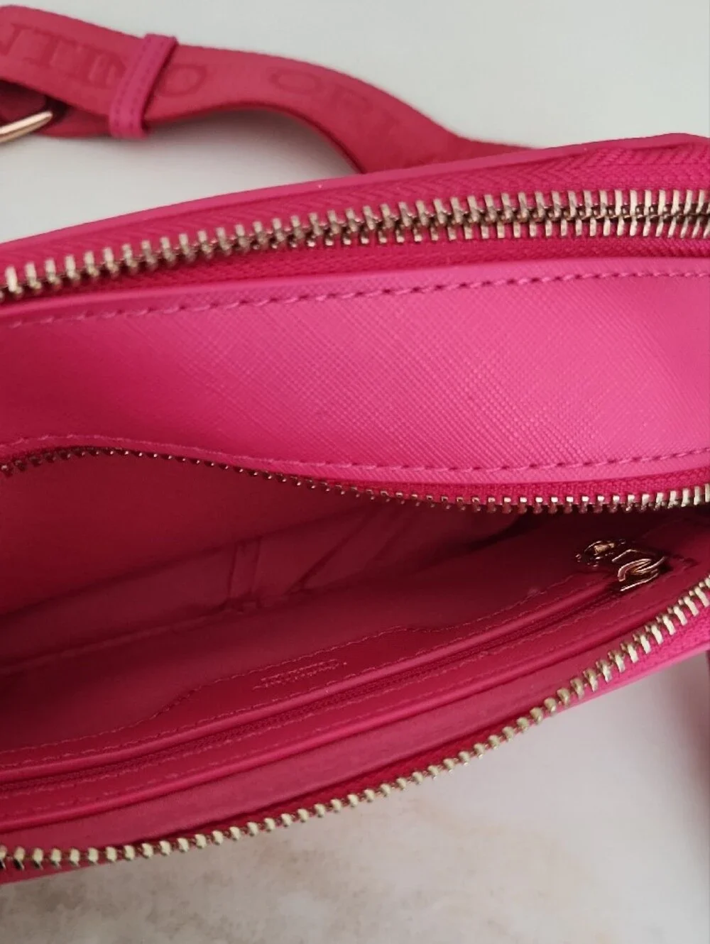 Valentino Pink Studded Crossbody Camera Bag with Branded Strap